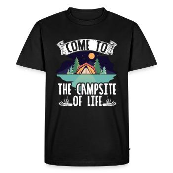 Tent Camper Outdoor Adventure Come - T-shirt Premium bio Homme - noir - Devant - Nico (187cm)