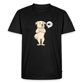 Golden Retriever Drôle - Golden Retriever - T-shirt Premium bio Homme - noir - Devant - Nico (187cm)