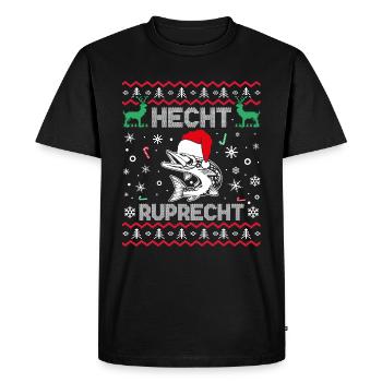 Hecht Ruprecht Lustige Geschenke Weihnachten - Männer Premium Bio T-Shirt - Schwarz - Vorne - Nico (187cm)