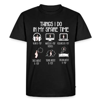 Kpop Time Libe Humor Gift - Men's Premium Organic T-Shirt - black - Front - Nico (187cm)