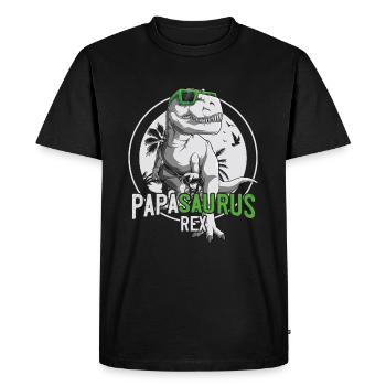 Papasaurus Papa Dinosaure Cadeau Fête Des Pères - T-shirt Premium bio Homme - noir - Devant - Nico (187cm)