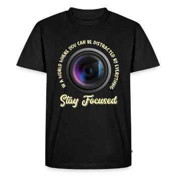 Photography Shooting Camera Lens - Men's Premium Organic T-Shirt - black - Front - Nico (187cm)