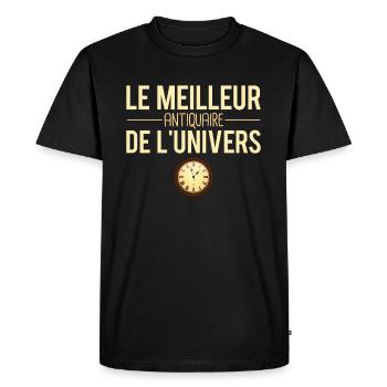 Le meilleur antiquaire de l'univers métier - T-shirt Premium bio Homme - noir - Devant - Nico (187cm)