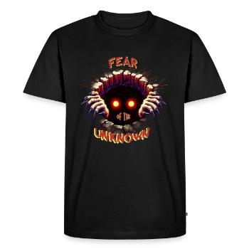 La peur de l’inconnu - T-shirt Premium bio Homme - noir - Devant - Nico (187cm)