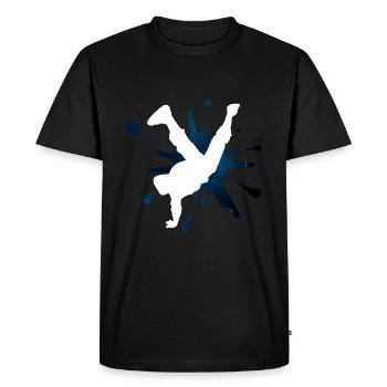 Éclaboussure de breakdance - T-shirt Premium bio Homme - noir - Devant - Nico (187cm)