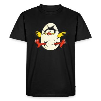 Poussins de Pâques Printemps - T-shirt Premium bio Homme - noir - Devant - Nico (187cm)