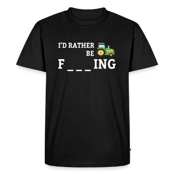 Farm farming tractor funny gift - Men's Premium Organic T-Shirt - black - Front - Nico (187cm)