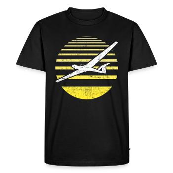 Planeur Planeur Aviation Aviation - T-shirt Premium bio Homme - noir - Devant - Nico (187cm)