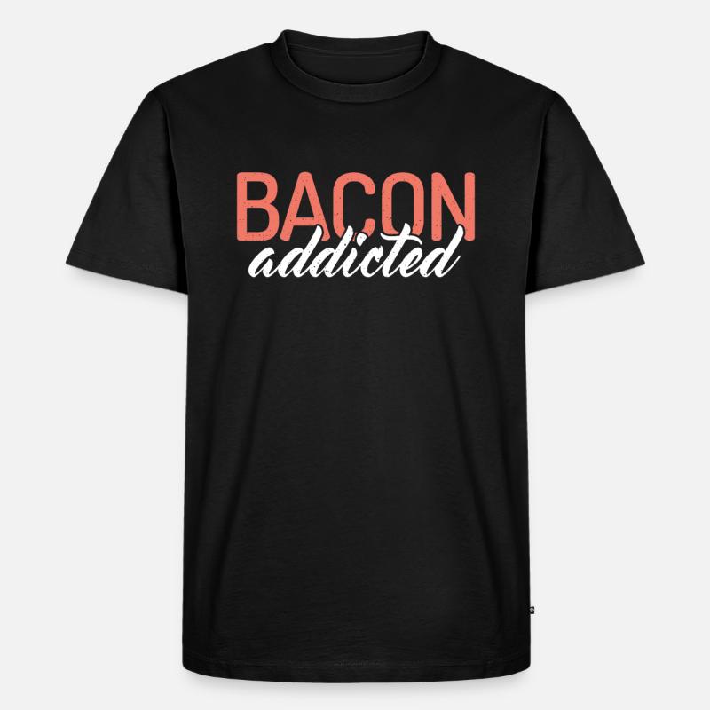 Bacon addicted - Men's Premium Organic T-Shirt - black
