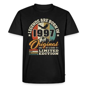 1997, 1997 geboren, 1997 geburtstag, jahrgang 1997 - Men's Premium Organic T-Shirt - black - Front - Nico (187cm)