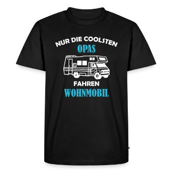 Seuls les grands-pères les plus cool conduisent des camping-cars - T-shirt Premium bio Homme - noir - Devant - Nico (187cm)