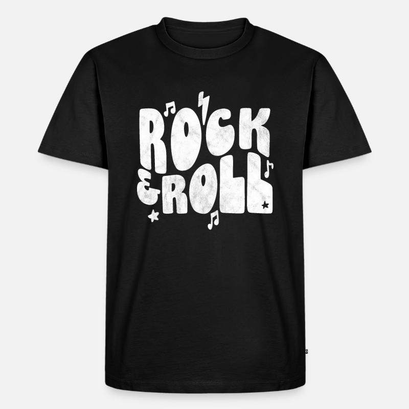 Rock 'n' Roll - Männer Premium Bio T-Shirt - Schwarz
