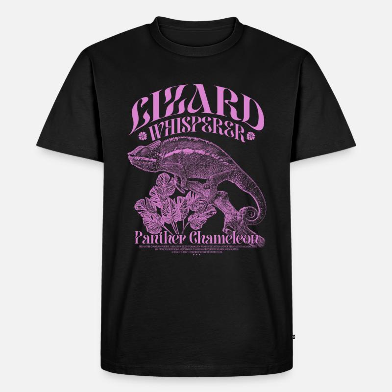 Pantherchamäleon Chamäleon Echsenflüsterer - Männer Premium Bio T-Shirt - Schwarz
