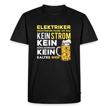 Elektroniker Elektronik Elektriker Elektronikerin - Männer Premium Bio T-Shirt - Schwarz - Vorne - Nico (187cm)
