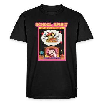 de l’école - Plus de devoirs - T-shirt Premium bio Homme - noir - Devant - Nico (187cm)