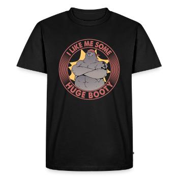 Je m’aime un énorme butin - Sea Lion Pirate - T-shirt Premium bio Homme - noir - Devant - Nico (187cm)