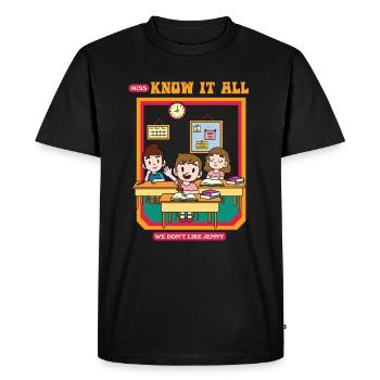 Miss Know It All - Nous ne t’aimons pas Jenny - T-shirt Premium bio Homme - noir - Devant - Nico (187cm)