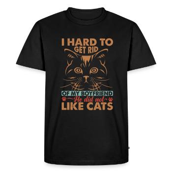 Je devais me débarrasser de mon petit ami - Cat Jokes - T-shirt Premium bio Homme - noir - Devant - Nico (187cm)