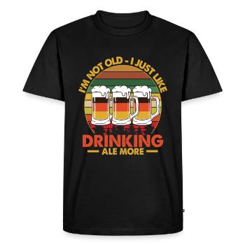 Je ne suis pas vieux, j’aime juste boire de la bière plus - T-shirt Premium bio Homme - noir - Devant - Nico (187cm)