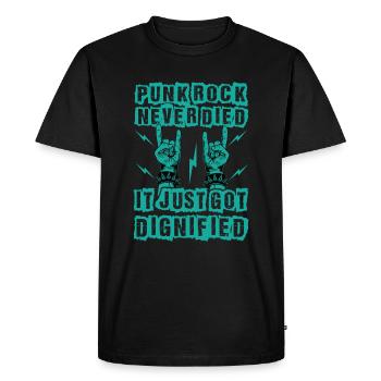 Le punk rock n’est jamais mort, il est juste devenu digne - Gothi - T-shirt Premium bio Homme - noir - Devant - Nico (187cm)