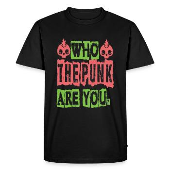 Qui êtes-vous le punk ? - Gothique - Gothique - Concert - T-shirt Premium bio Homme - noir - Devant - Nico (187cm)