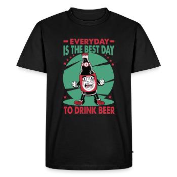 Chaque jour est le meilleur jour pour boire de la bière - Bar - Pub - T-shirt Premium bio Homme - noir - Devant - Nico (187cm)
