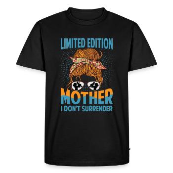 Édition limitée Mother I Don’t Surrender - Funny M - T-shirt Premium bio Homme - noir - Devant - Nico (187cm)