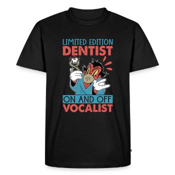 Édition Limitée Dentiste On And Off Vocalist - Funn - T-shirt Premium bio Homme - noir - Devant - Nico (187cm)