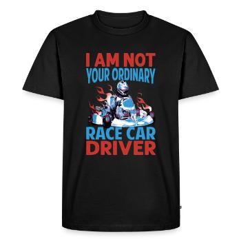 Je ne suis pas votre pilote de voiture de course ordinaire - Racing -M - T-shirt Premium bio Homme - noir - Devant - Nico (187cm)