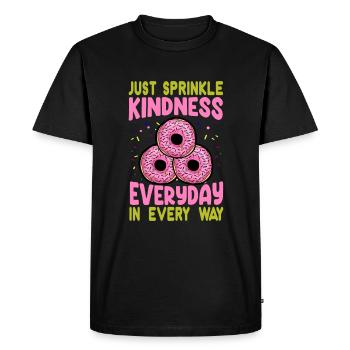 Just Sprinkle Kindness Everyday In Every Way - Swe - Men's Premium Organic T-Shirt - black - Front - Nico (187cm)