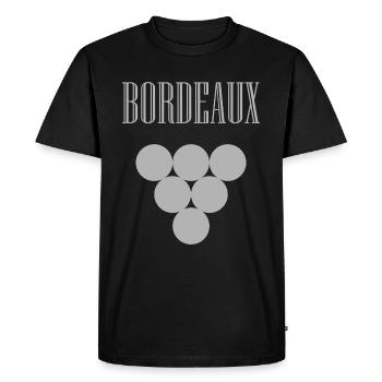 Bordeaux - T-shirt Premium bio Homme - noir - Devant - Nico (187cm)