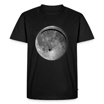 Pilote cadeau lune parapente parapente - T-shirt Premium bio Homme - noir - Devant - Nico (187cm)