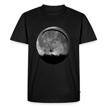 Pilote cadeau lune parapente parapente - T-shirt Premium bio Homme - noir - Devant - Nico (187cm)