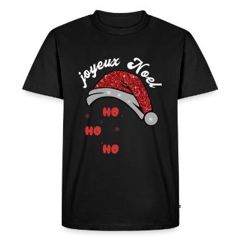 Joyeux Noël - Men's Premium Organic T-Shirt - black - Front - Nico (187cm)