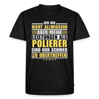 Des performances inégalées en tant que polisseuse - T-shirt Premium bio Homme - noir - Devant - Nico (187cm)