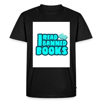 J’ai lu des livres interdits 33 - T-shirt Premium bio Homme - noir - Devant - Nico (187cm)