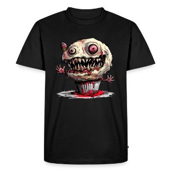 Cupcake Monster Zombie Halloween - Men's Premium Organic T-Shirt - black - Front - Nico (187cm)
