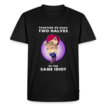 The same idiot - Men's Premium Organic T-Shirt - black - Front - Nico (187cm)