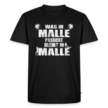 Malle Mallorca holidays - Men's Premium Organic T-Shirt - black - Front - Nico (187cm)