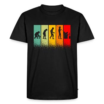 Evolution gamer cadeau humour Ado Gaming - T-shirt Premium bio Homme - noir - Devant - Nico (187cm)