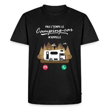 Pas L'Temps le Camping Car Appelle M'Appelle - Men's Premium Organic T-Shirt - black - Front - Nico (187cm)