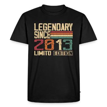 Original 2013 Vintage Cadeau D’anniversaire 2013 - T-shirt Premium bio Homme - noir - Devant - Nico (187cm)