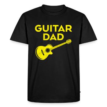 Guitare papa jaune - T-shirt Premium bio Homme - noir - Devant - Nico (187cm)