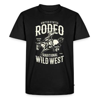 Rodeo - T-shirt Premium bio Homme - noir - Devant - Nico (187cm)