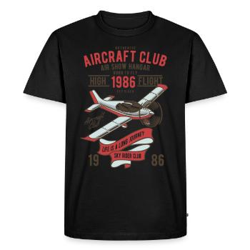 Pilotes de clubs d'avions, concepteurs de spectacles aériens - T-shirt Premium bio Homme - noir - Devant - Nico (187cm)