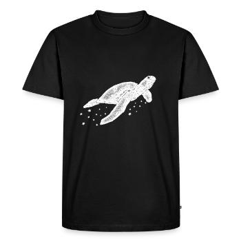 Turtle Sea of the Stars Beach Ocean - Men's Premium Organic T-Shirt - black - Front - Nico (187cm)