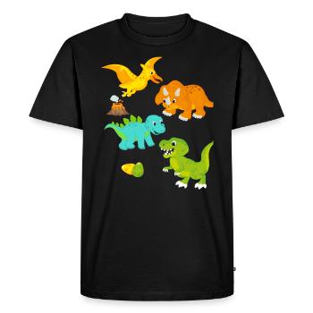 Cadeau pour bébés Dino Kids World - T-shirt Premium bio Homme - noir - Devant - Nico (187cm)