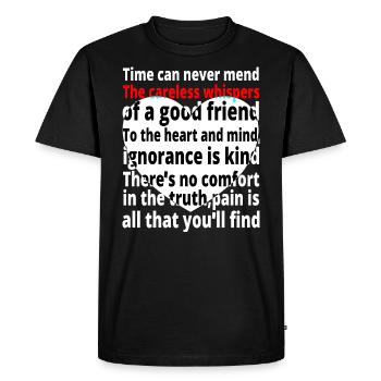 Careless Whispers George Forever - Men's Premium Organic T-Shirt - black - Front - Nico (187cm)