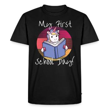Licorne Fable Drôle cadeau - T-shirt Premium bio Homme - noir - Devant - Nico (187cm)