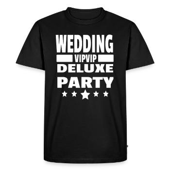 Mariages Party Deluxe Mariage Cadeau - T-shirt Premium bio Homme - noir - Devant - Nico (187cm)